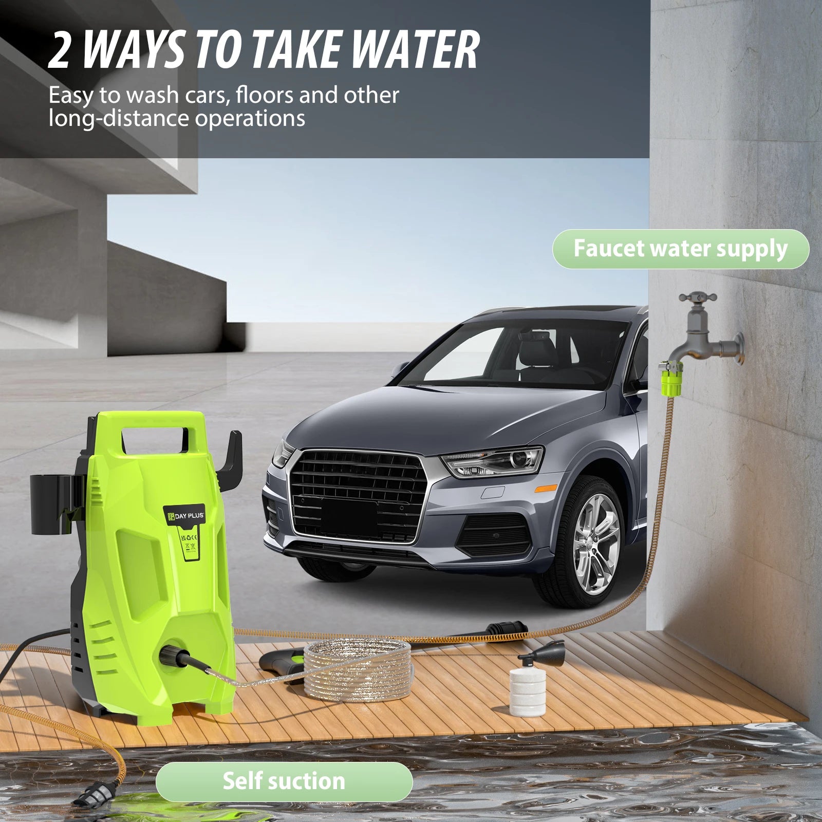 High Pressure Washer  1.32GPM, Multi-IN-1 Jet Nozzle, Portable Electric Jet Washer for Cars Garden Home Patio Power Tool
