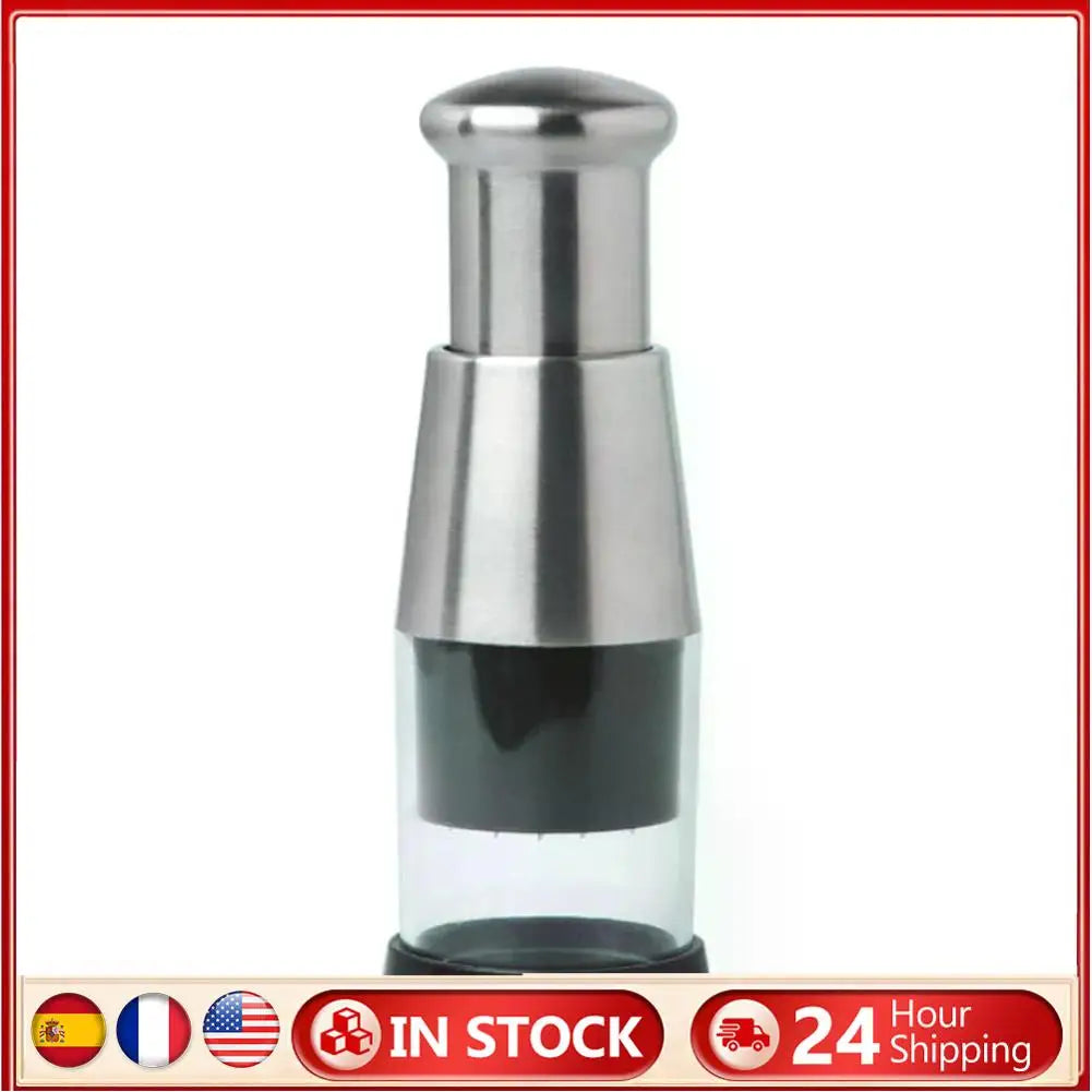 Stainless Steel Manual Hand Chopper Kitchen Tools Food Chopper Mini Garlic Mincer for Garlic Ginger Herbs Nuts