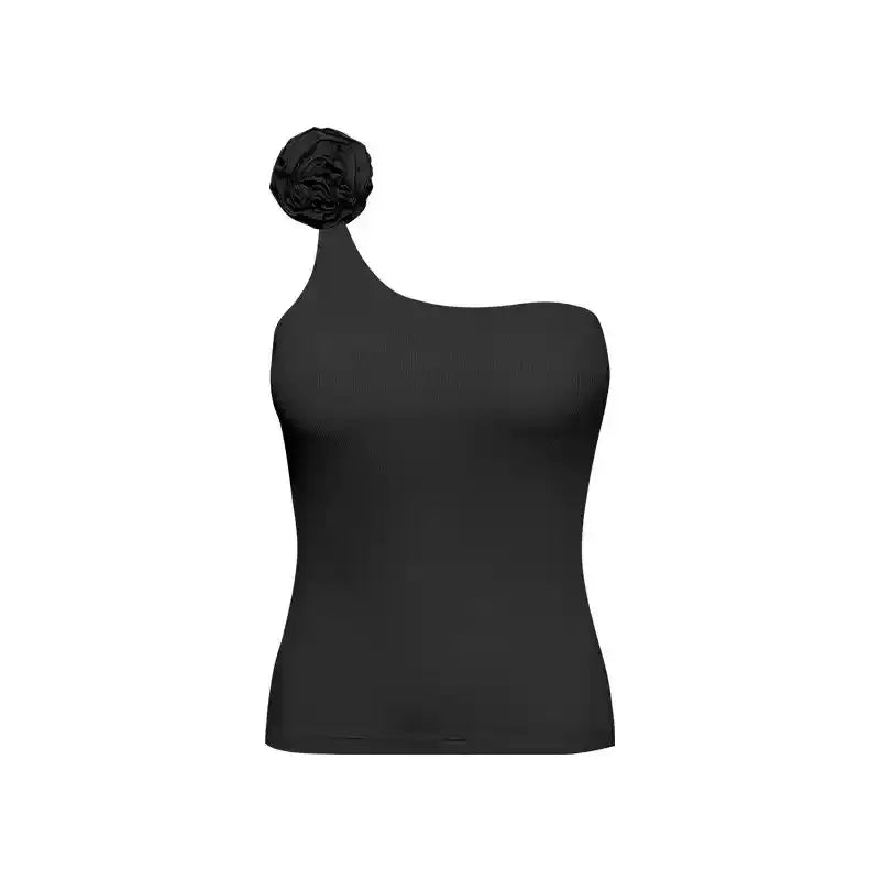 Sport Outfit For Woman One Shoulder Sports Top Slim Fit Yoga Clothes Vest Riding Training Sling Workout Pettiskirt