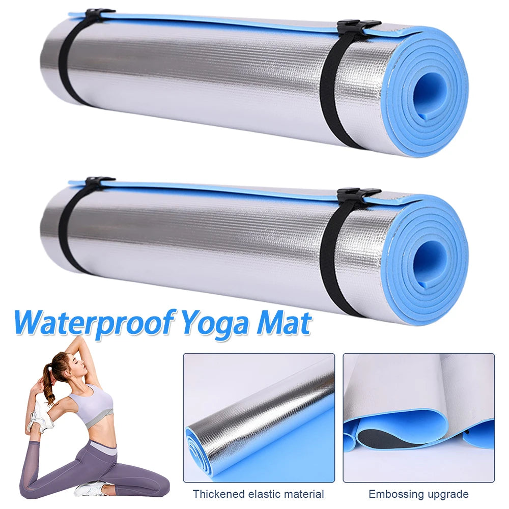 Waterproof Yoga Mat Aluminum Membrane Exercise Mat Thickened Camping Picnic Mat PortableFor Fitness Exercise