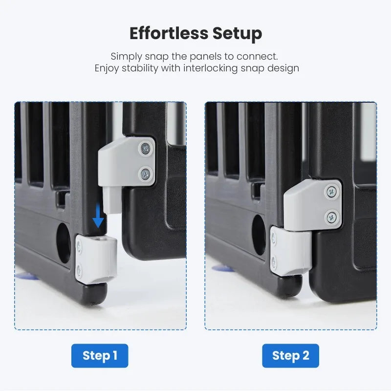 Plastic Dog Playpen 24 Inch, 4/6-Panel Pet Fence for Small Dog