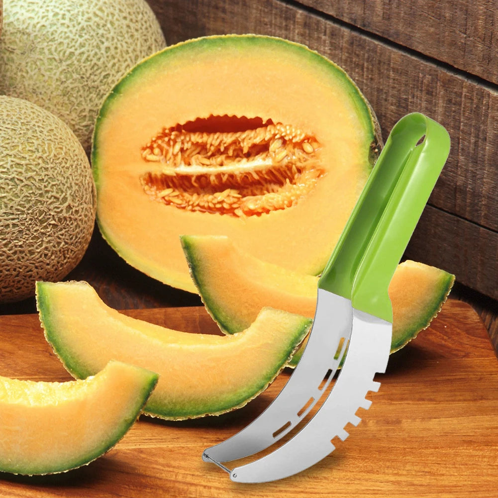 1/2/3PCS Watermelon Cutter Slicer Stainless Steel Fruits Slicing Tools Non-Slip Handle Pineapple Cantaloup Knife Kitchen Tools