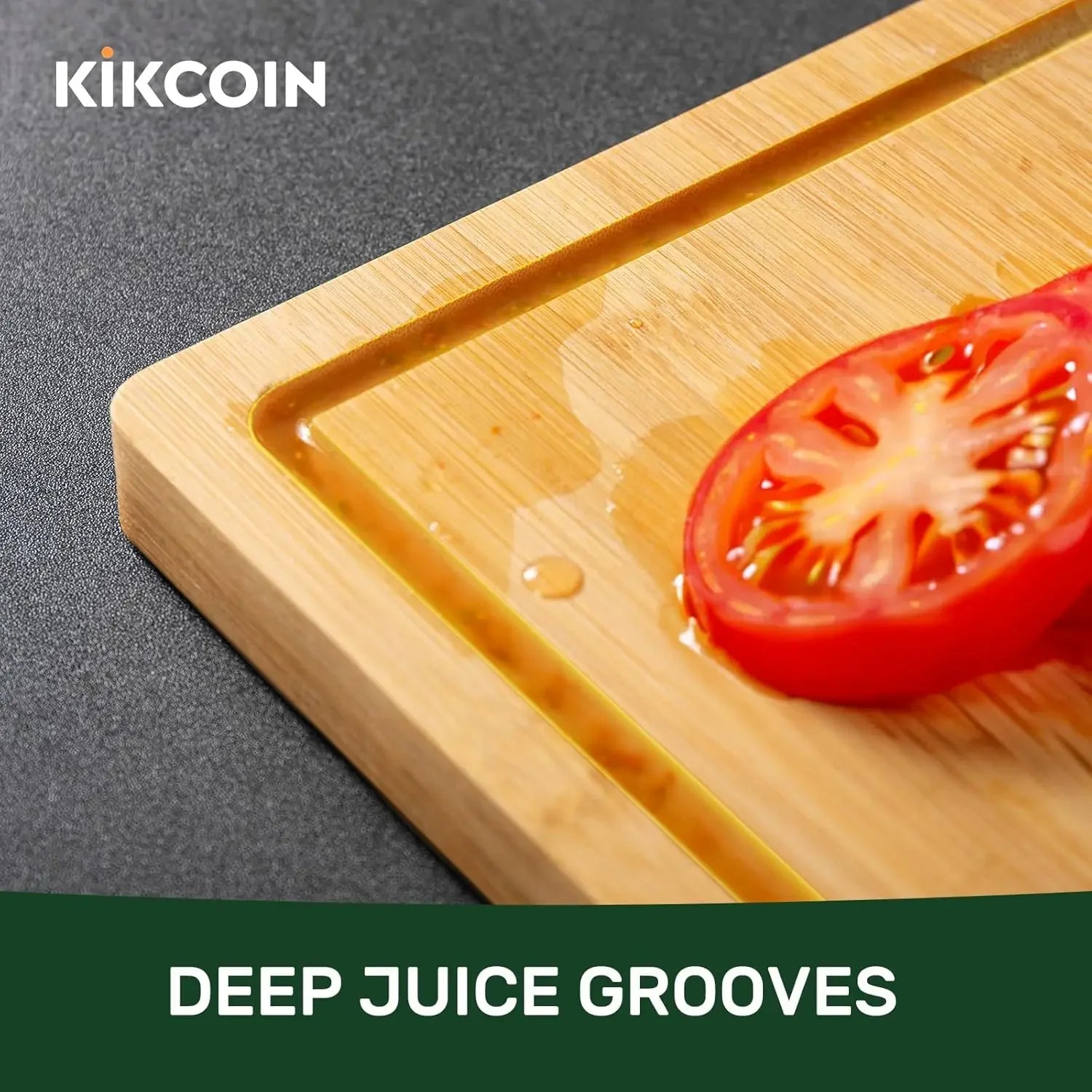 Extra Large Bamboo Kitchen Board with Juice Groove Wooden Cutting Surface with Handle for Meat Vegetables Fruits