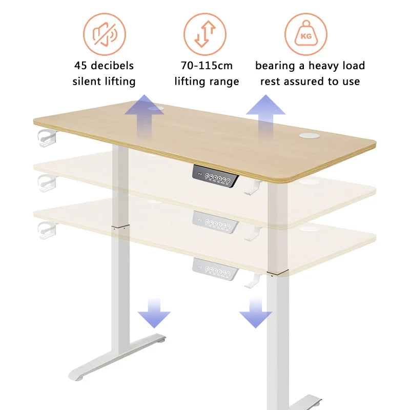 Adjustable Desk  Electric  Computer Table Modern Lift Motorized Gaming Desktop Home Office Desks