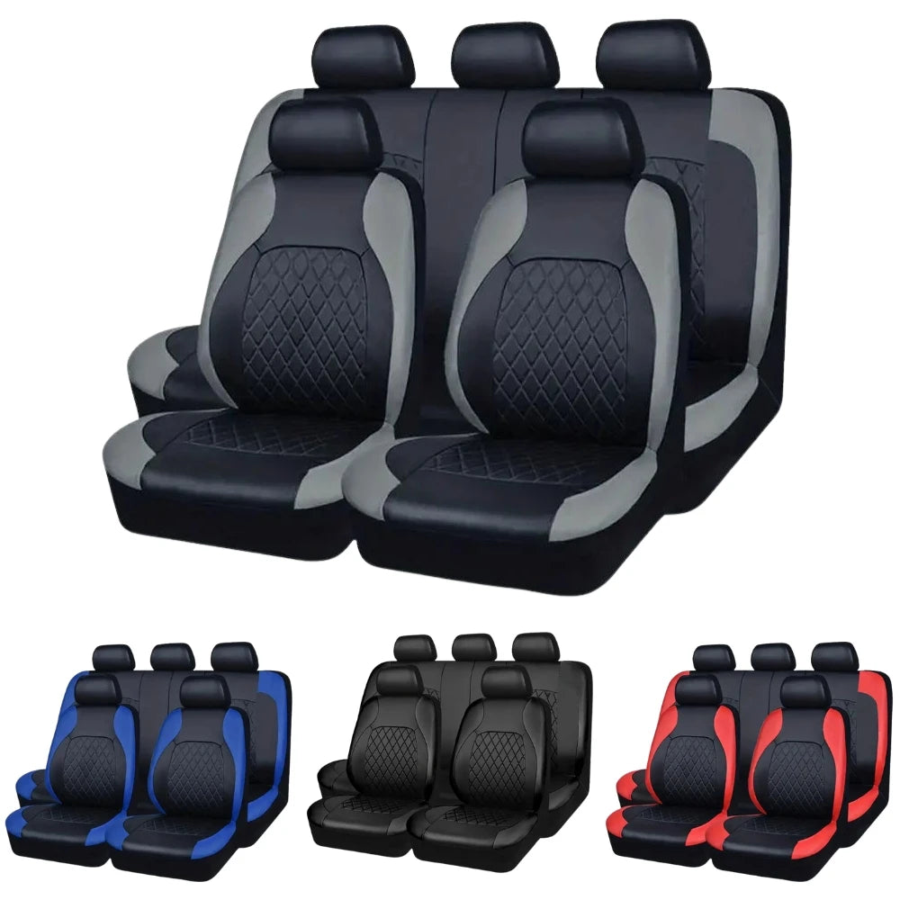 Universal Car Seat Covers Black Fashions Sports Seat Covers PVC Fabric Car Seat Cover Universal Interior Accessories